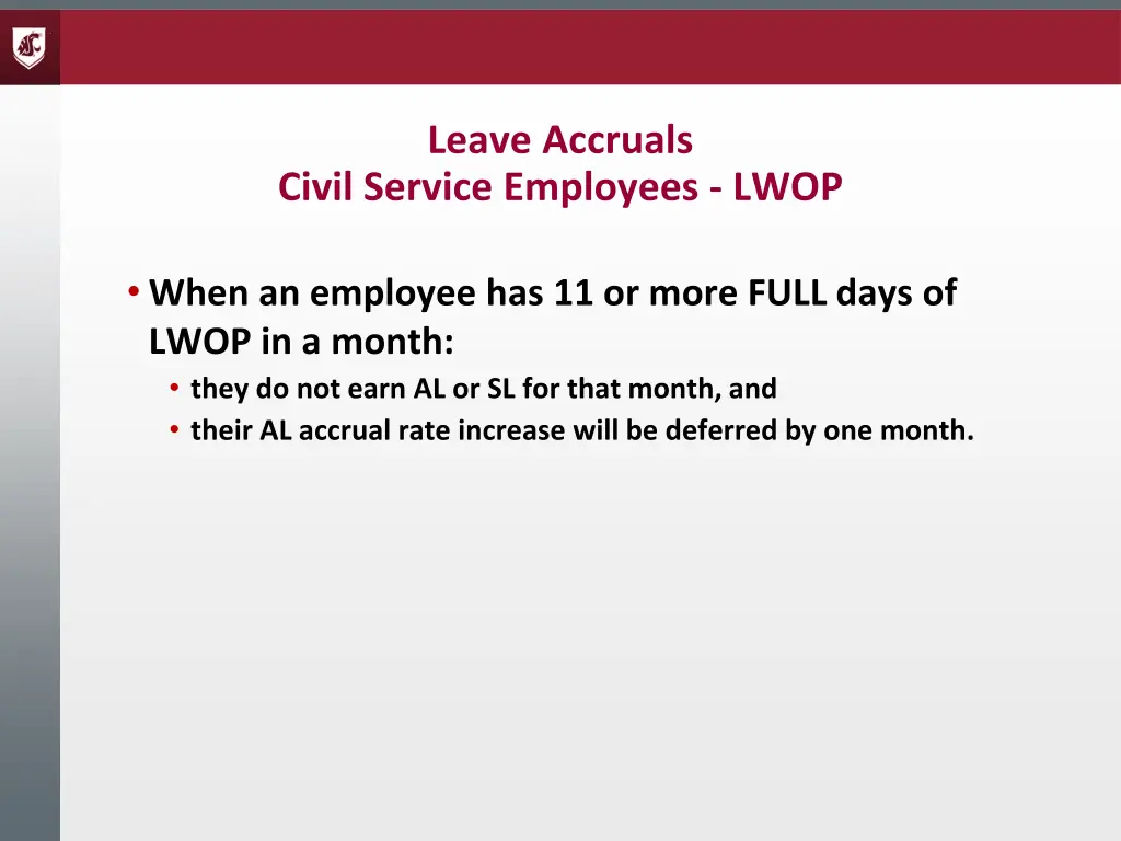 leave accruals