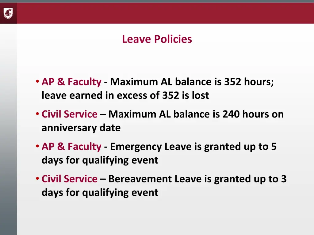leave policies