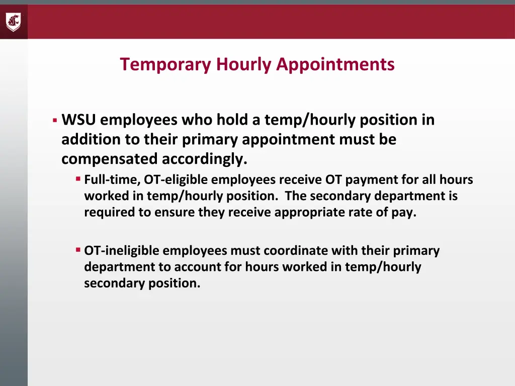 temporary hourly appointments