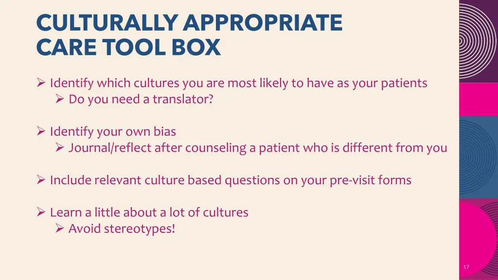 culturally appropriate care tool box