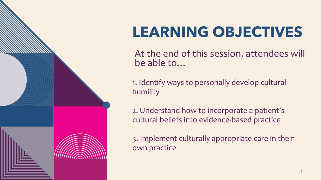 learning objectives