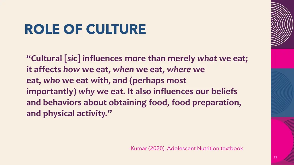 role of culture