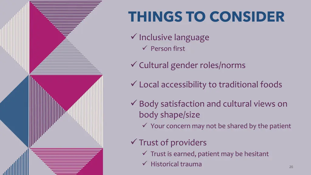things to consider