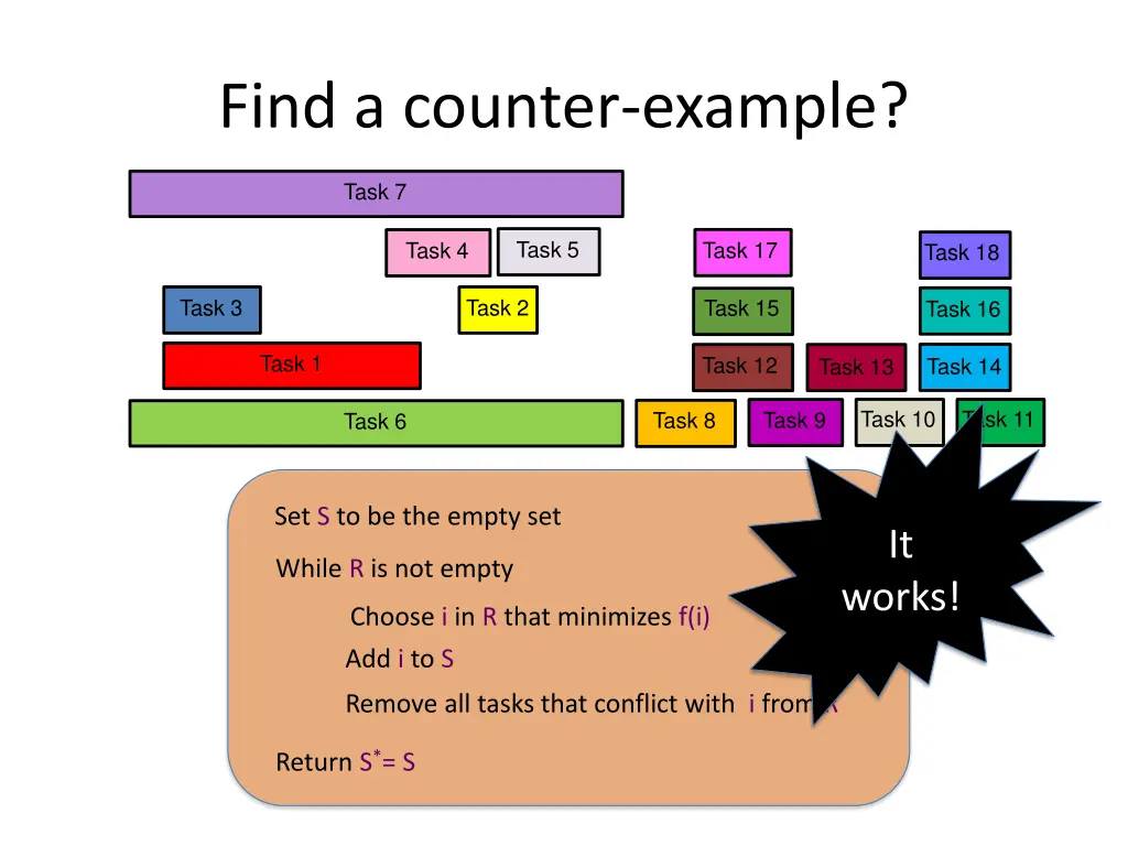 find a counter example