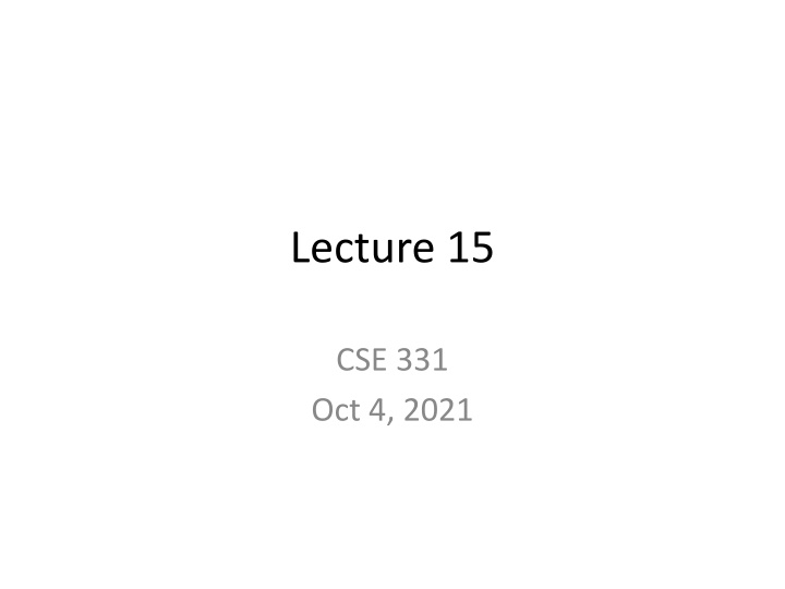 lecture 15