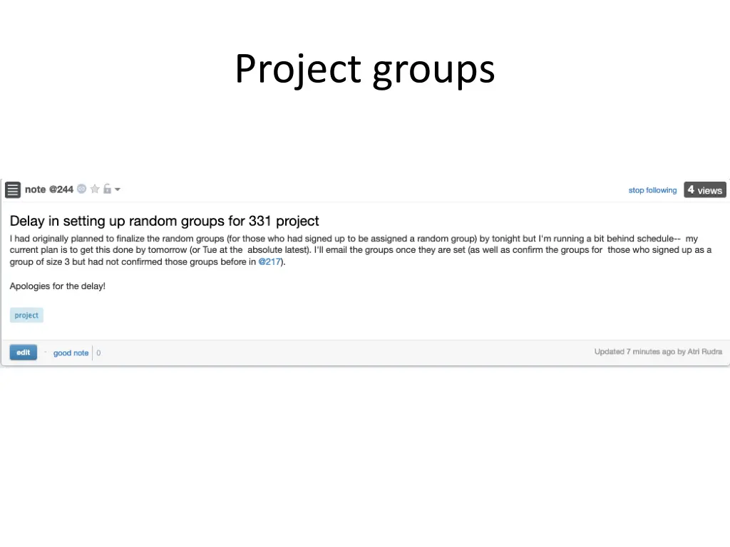 project groups