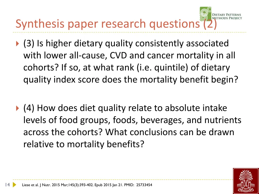 synthesis paper research questions 2