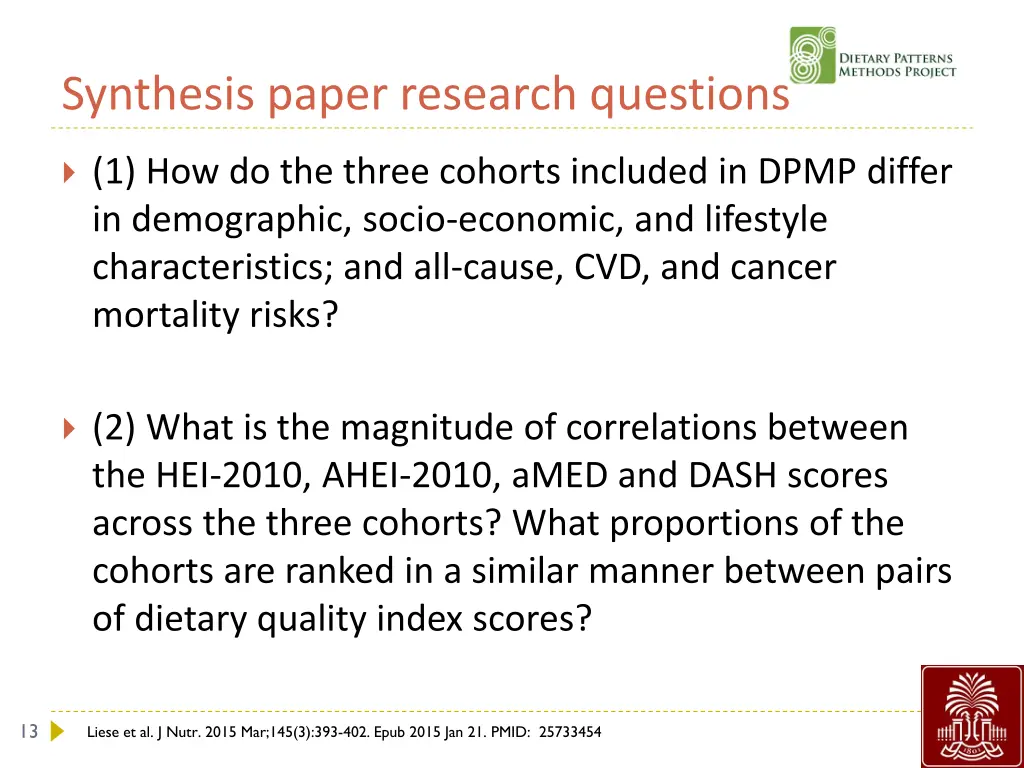 synthesis paper research questions