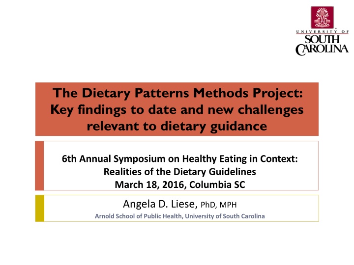 the dietary patterns methods project key findings