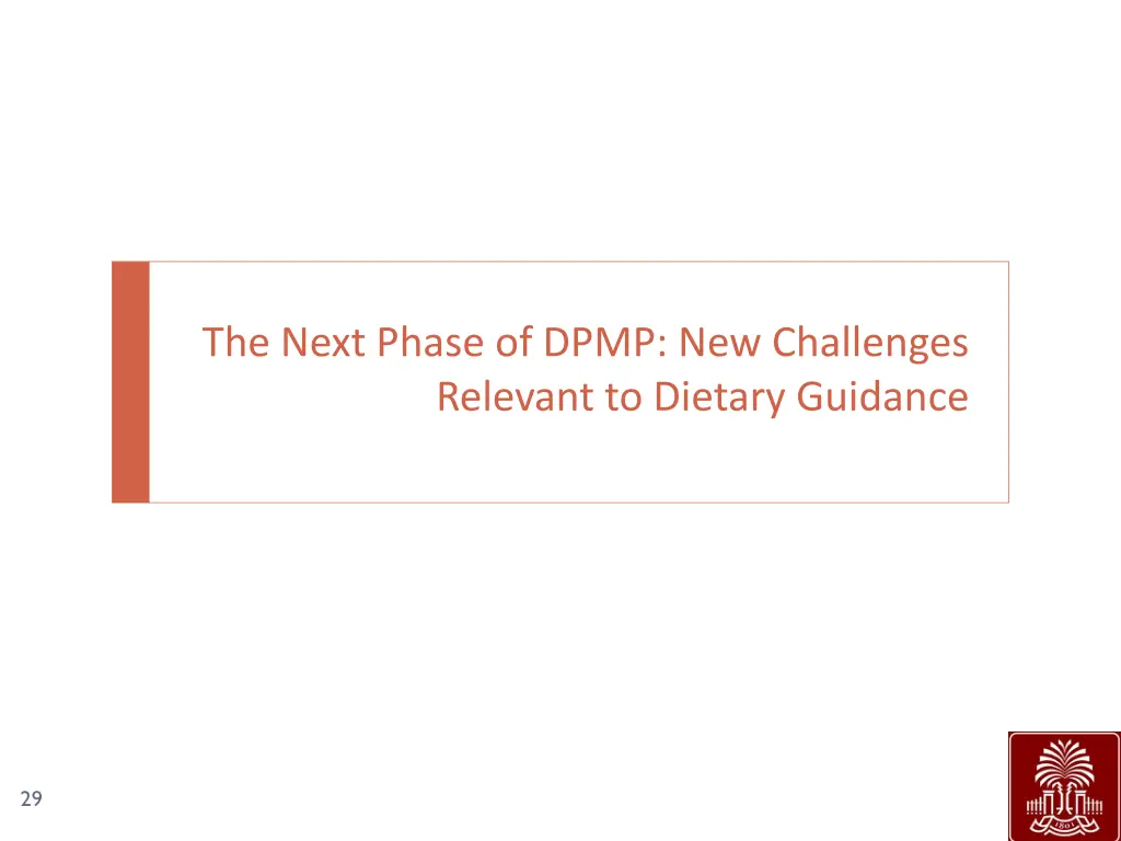 the next phase of dpmp new challenges relevant