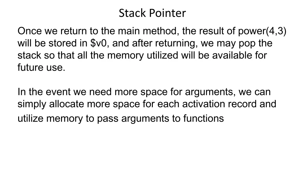 stack pointer 5