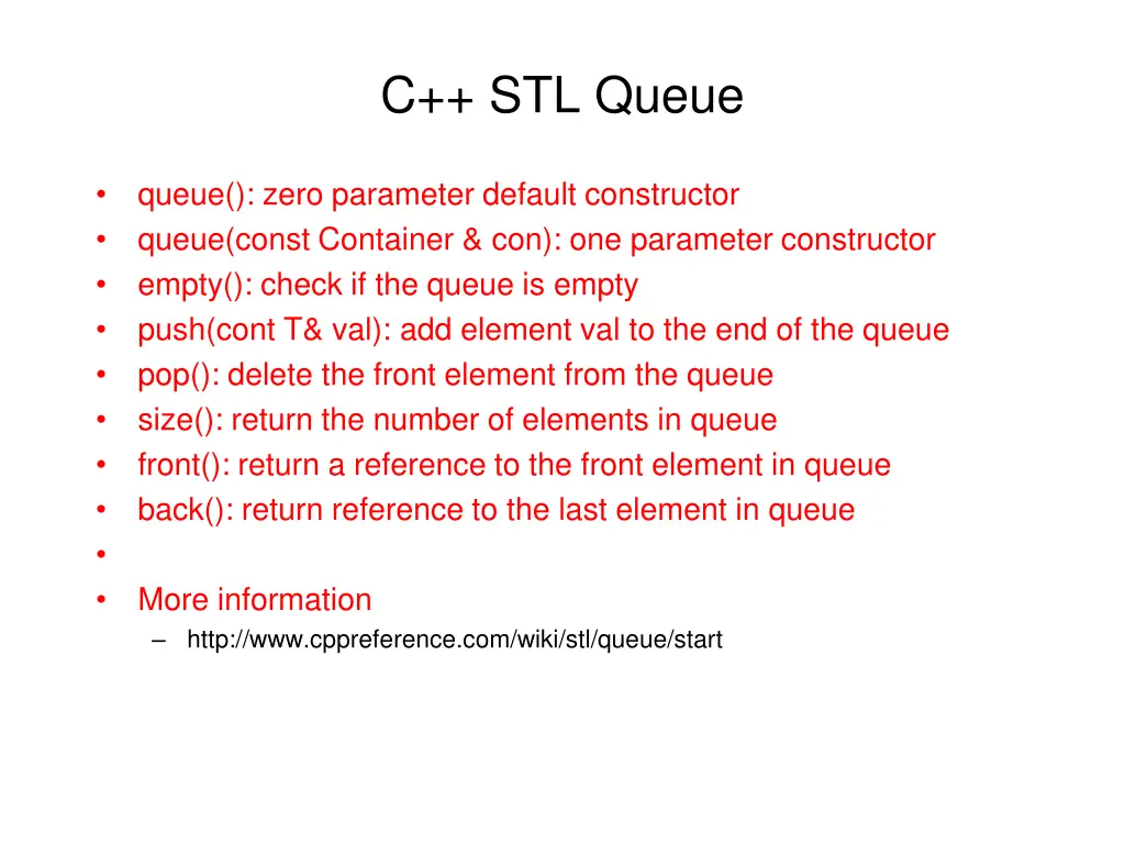c stl queue