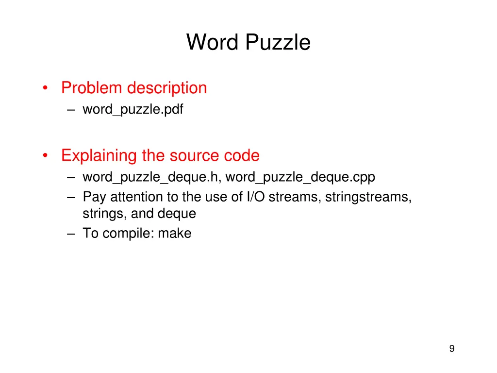 word puzzle