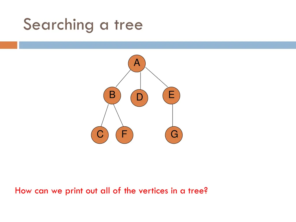 searching a tree