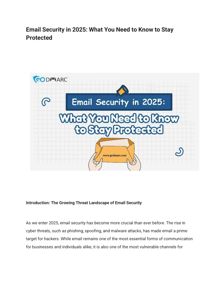 email security in 2025 what you need to know