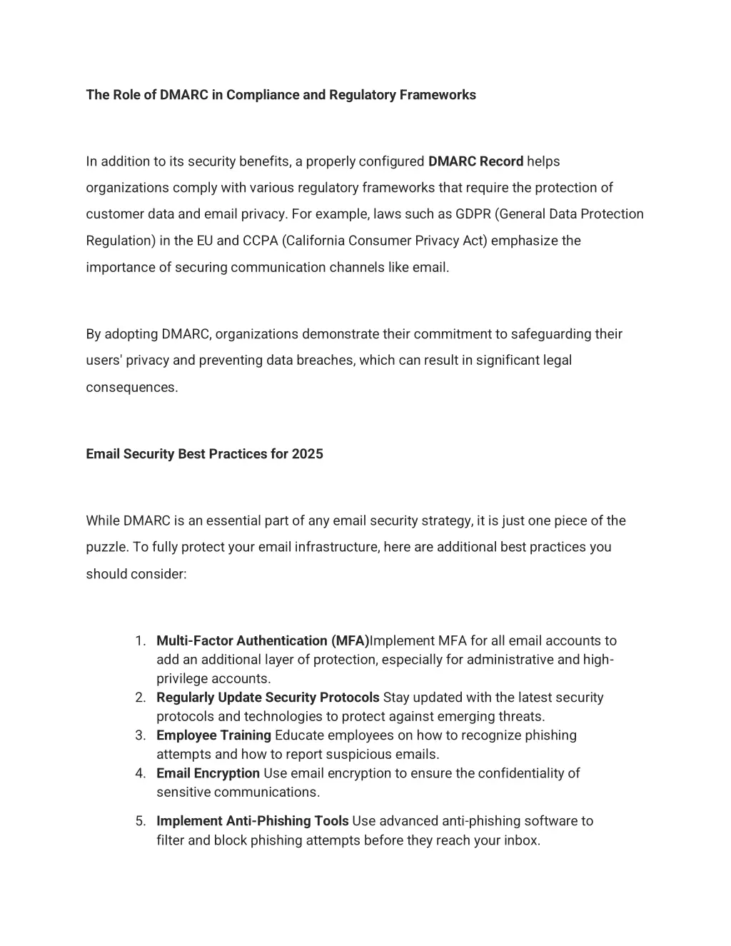 the role of dmarc in compliance and regulatory