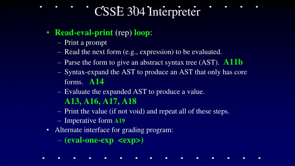 csse 304 interpreter