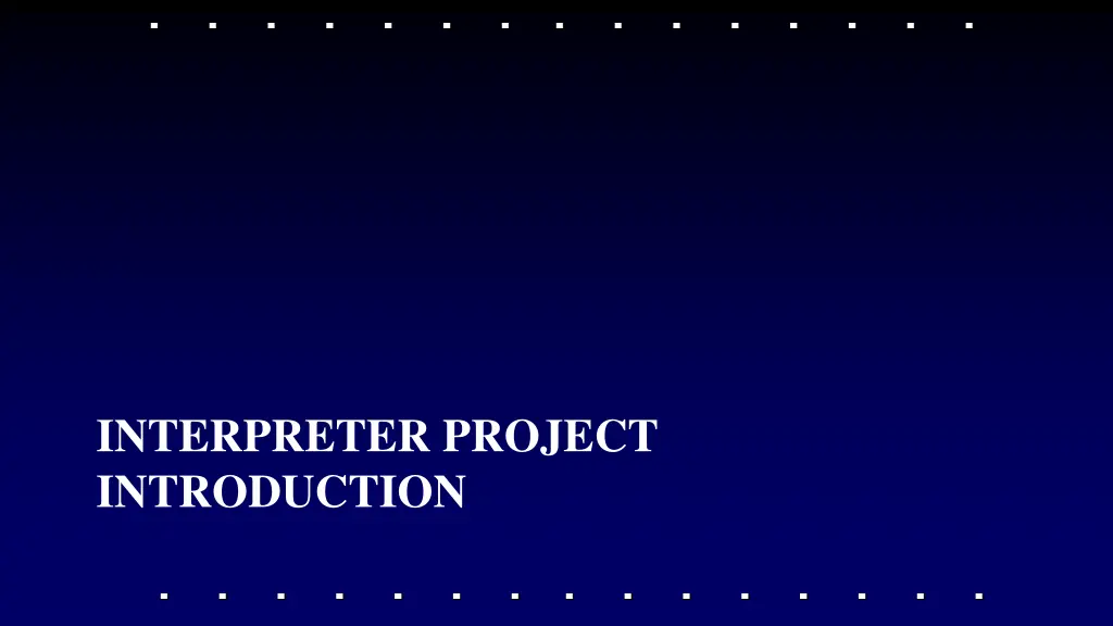 interpreter project introduction