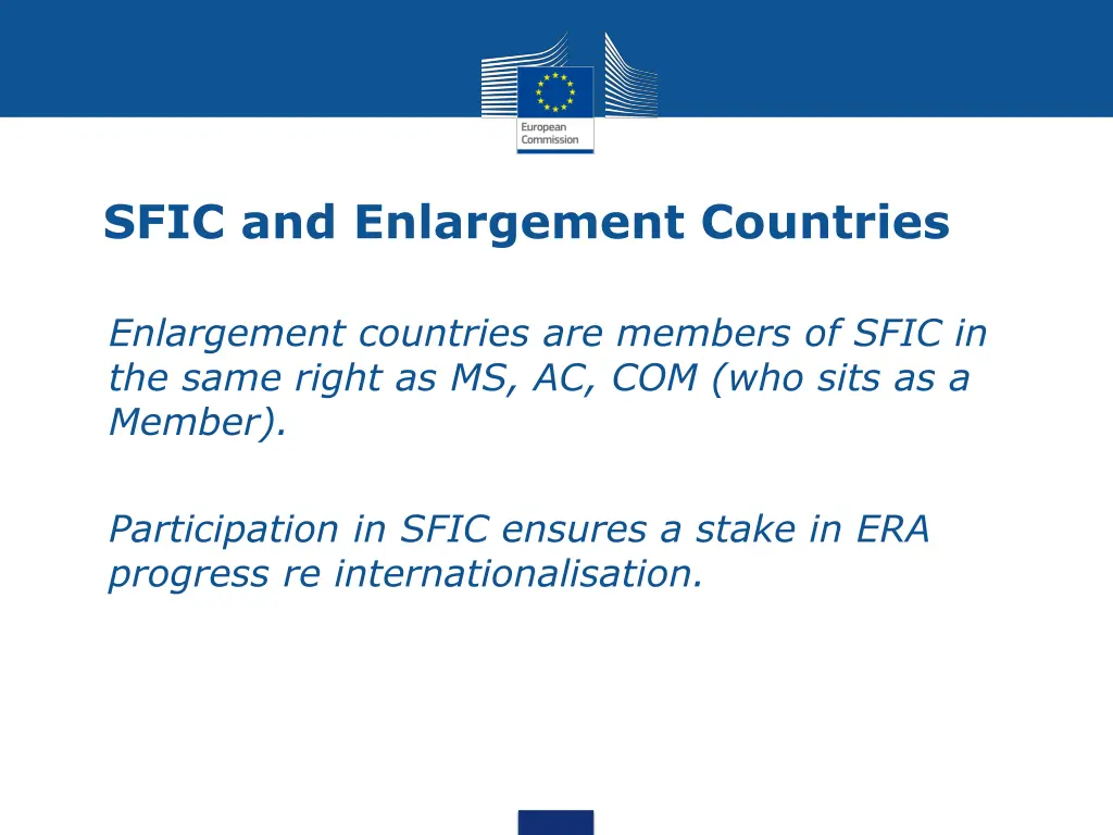 sfic and enlargement countries