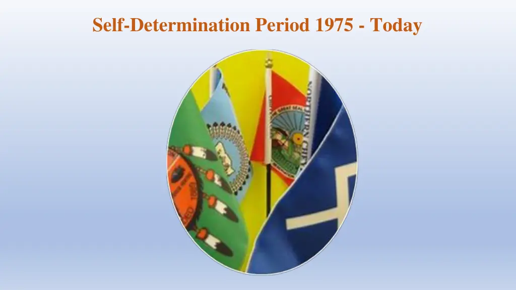self determination period 1975 today