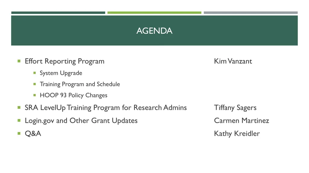 agenda
