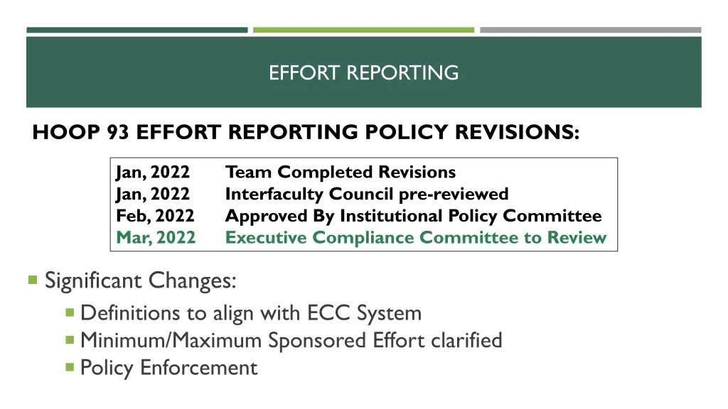 effort reporting 10