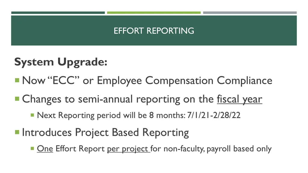 effort reporting 3