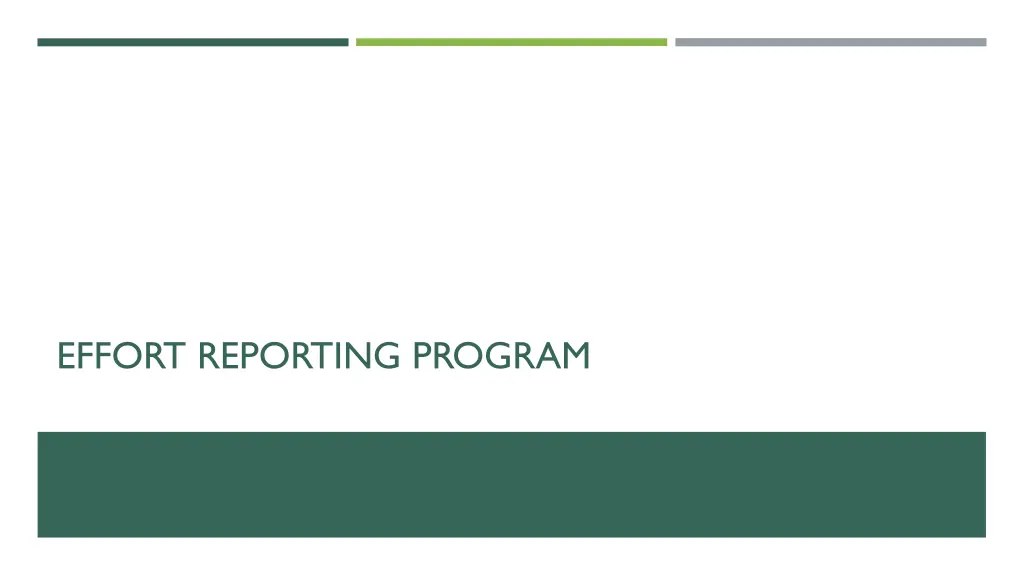effort reporting program