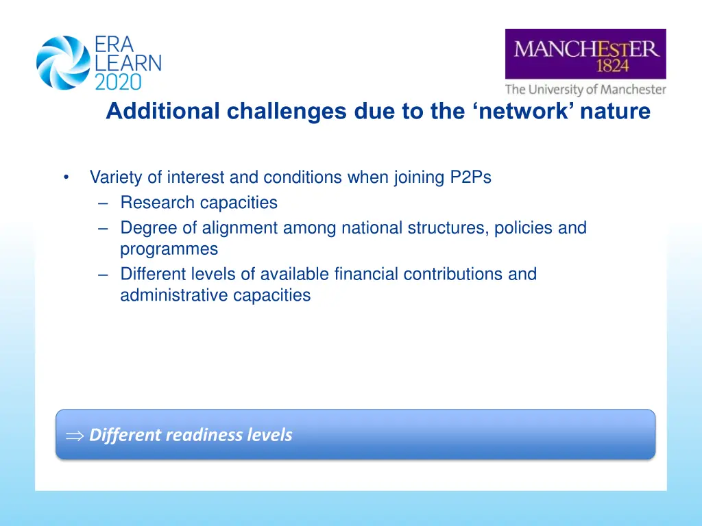additional challenges due to the network nature