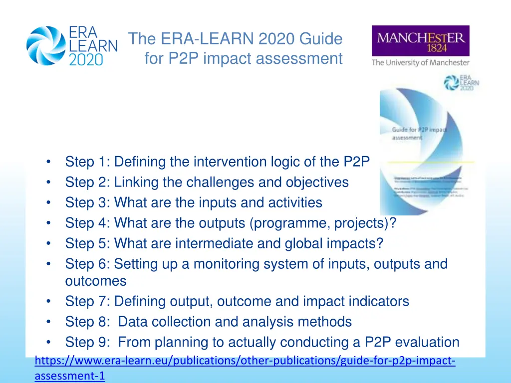 the era learn 2020 guide for p2p impact assessment