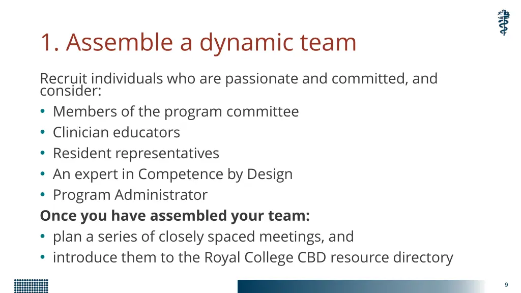 1 assemble a dynamic team