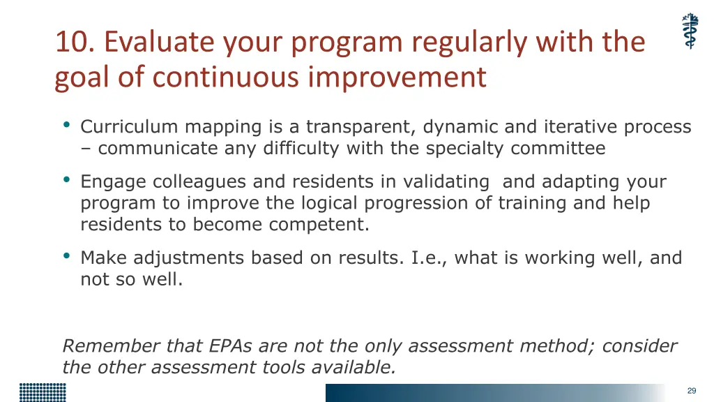 10 evaluate your program regularly with the goal