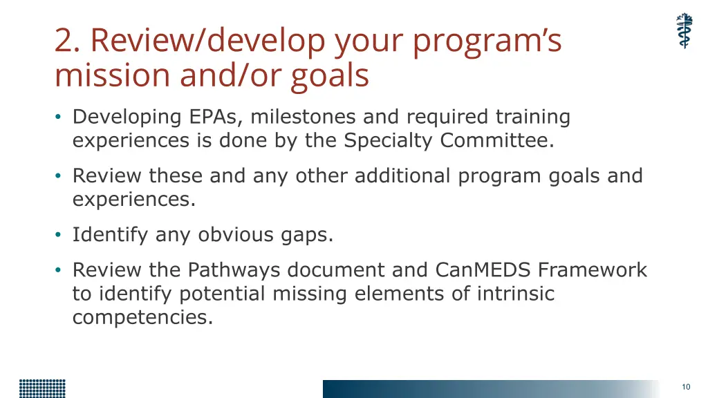 2 review develop your program s mission