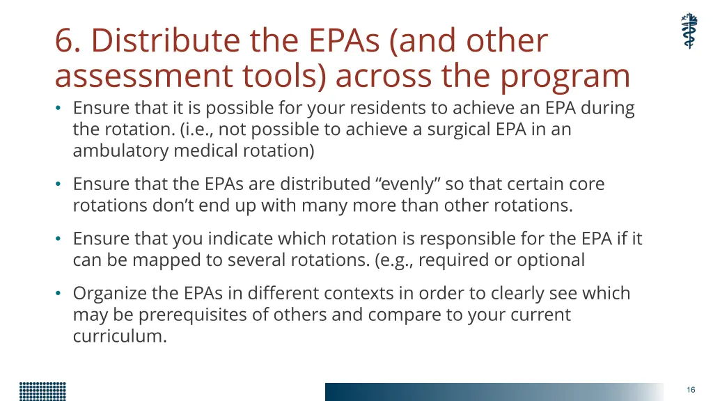 6 distribute the epas and other assessment tools