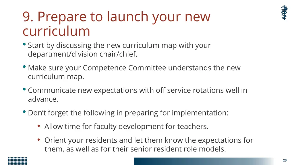 9 prepare to launch your new curriculum start