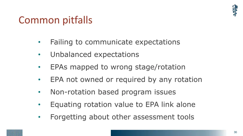 common pitfalls