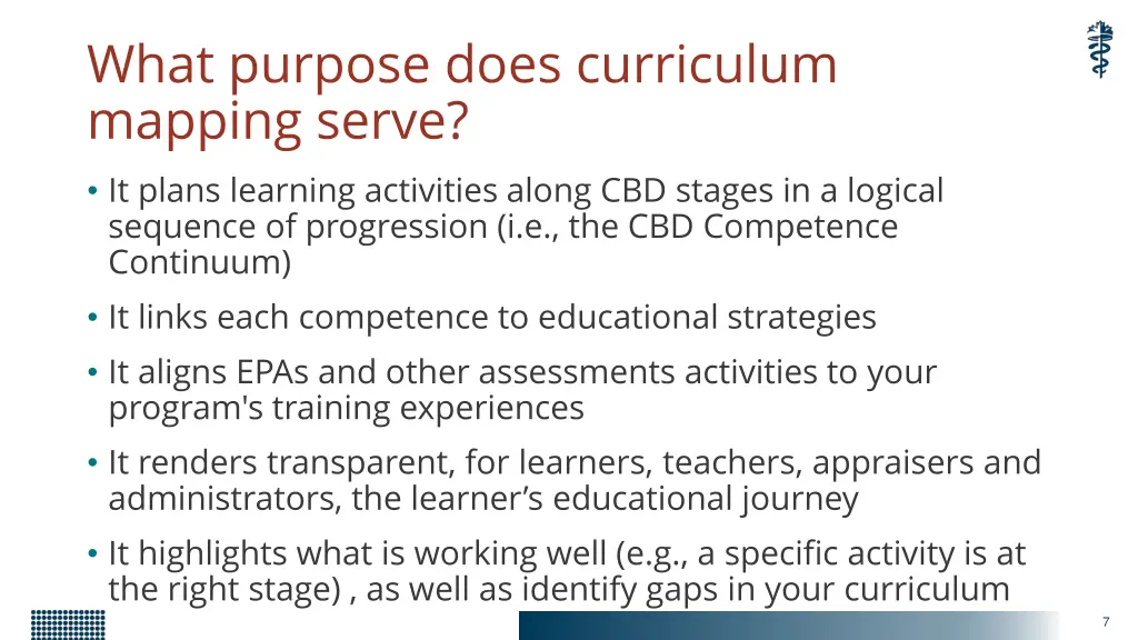 what purpose does curriculum mapping serve