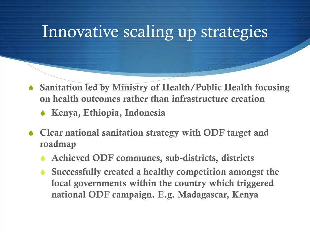 innovative scaling up strategies