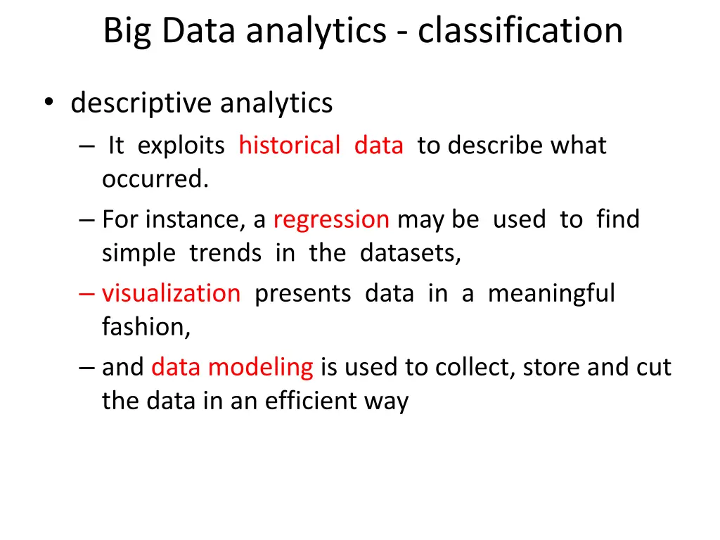 big data analytics classification 1