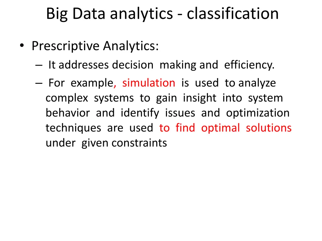 big data analytics classification 3