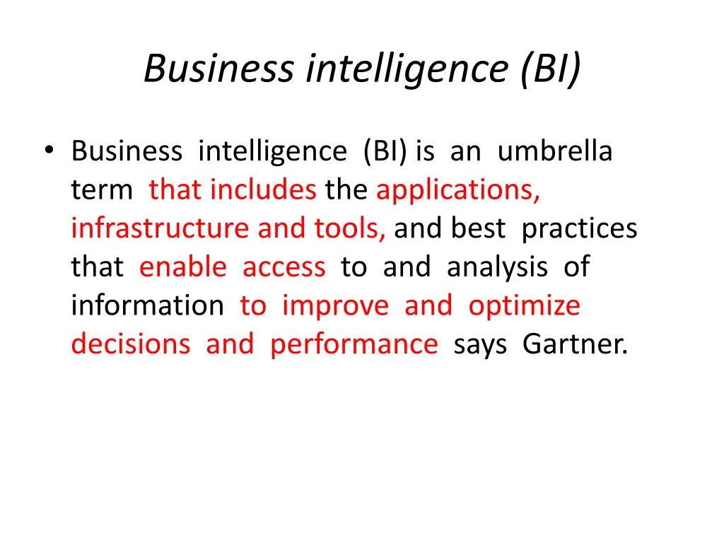 business intelligence bi