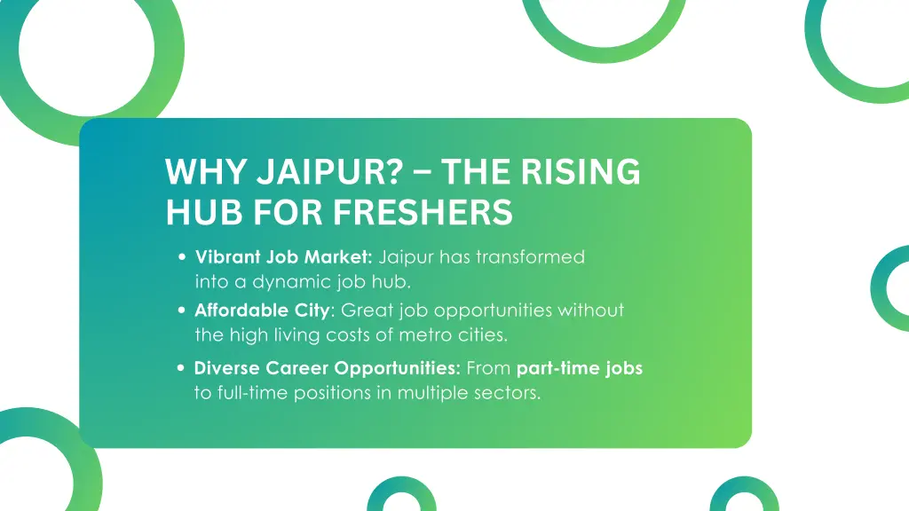 why jaipur the rising hub for freshers