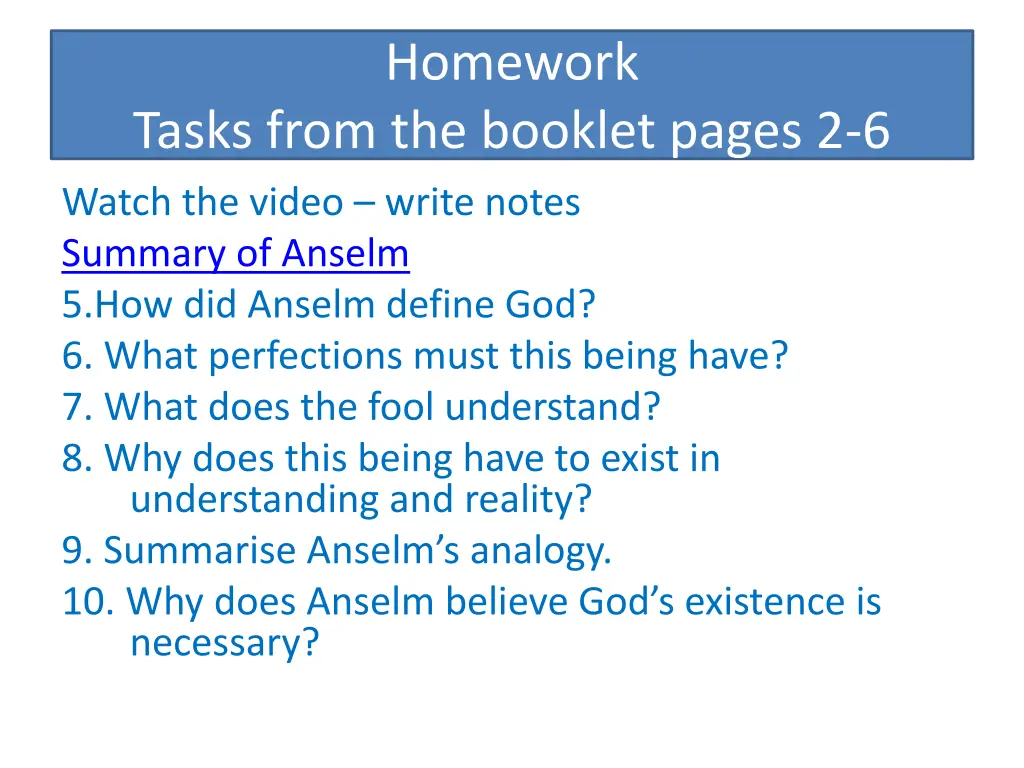 homework
