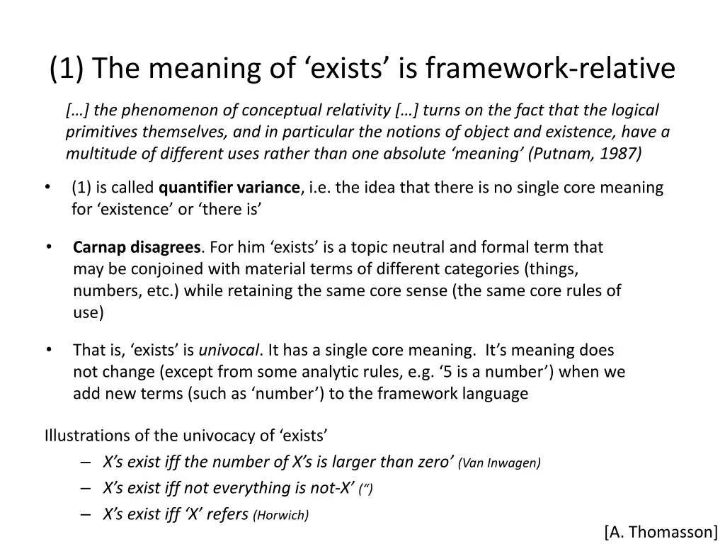 1 the meaning of exists is framework relative