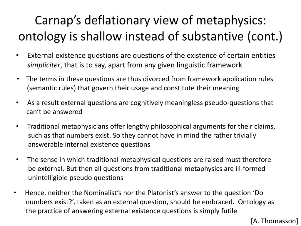 carnap s deflationary view of metaphysics 1