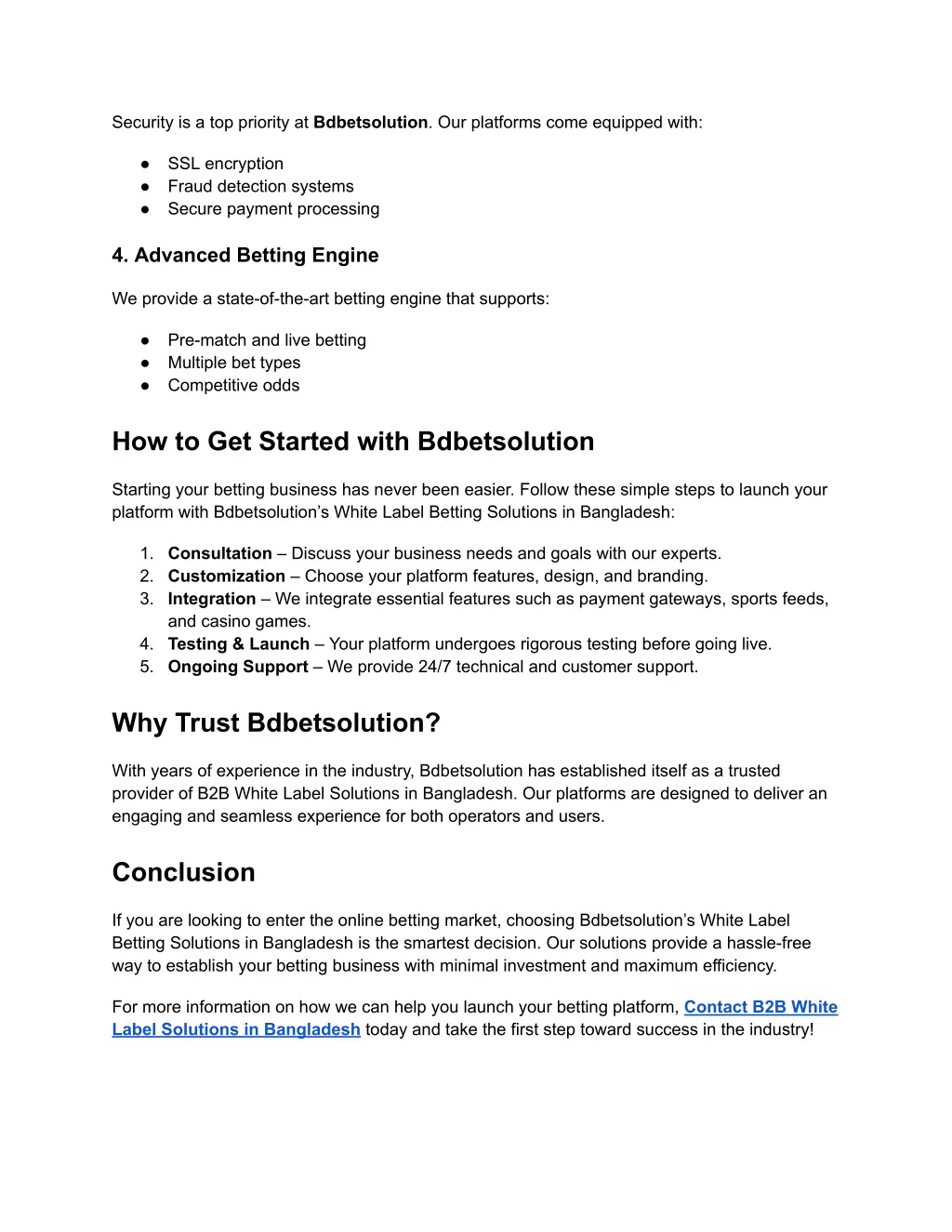 security is a top priority at bdbetsolution