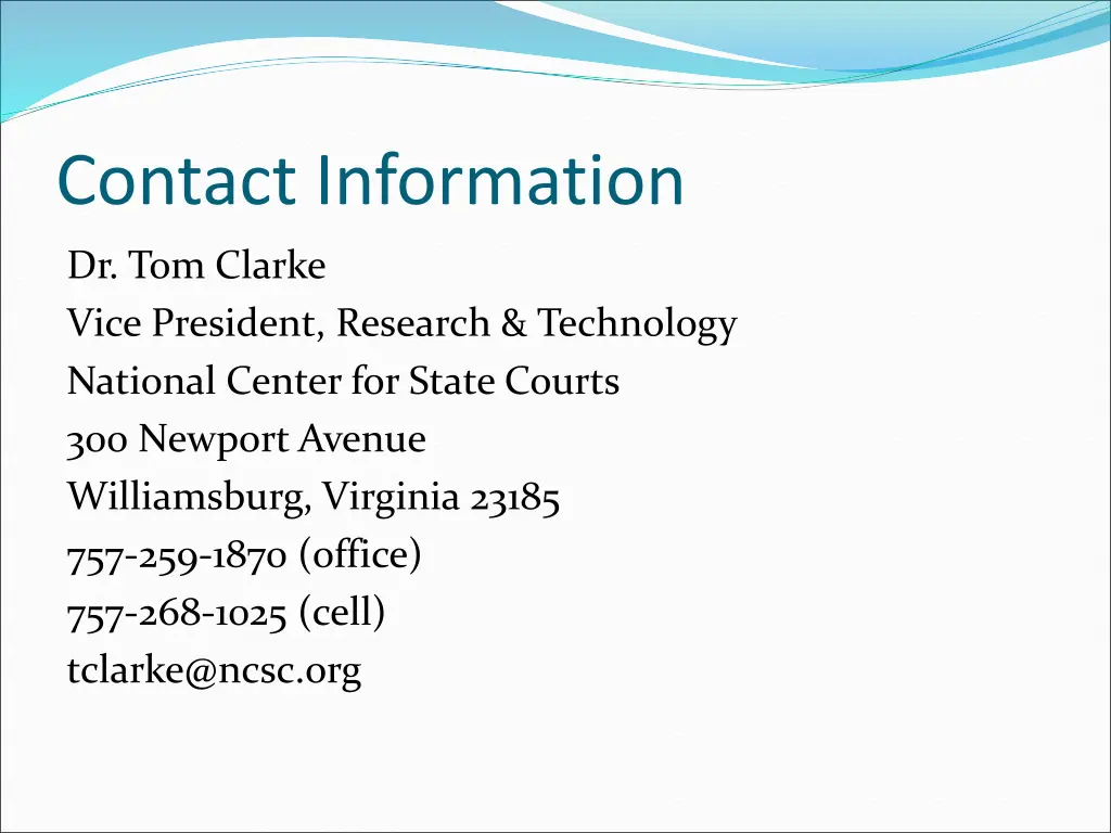 contact information