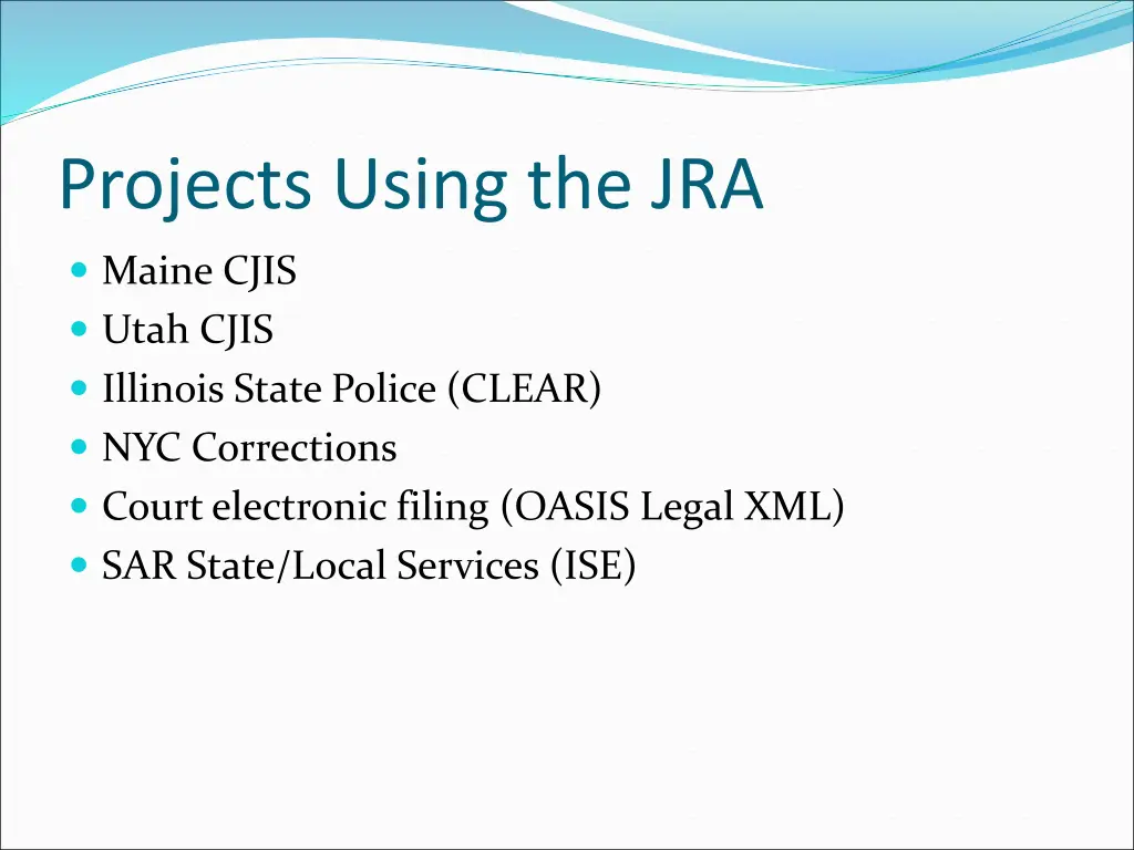 projects using the jra