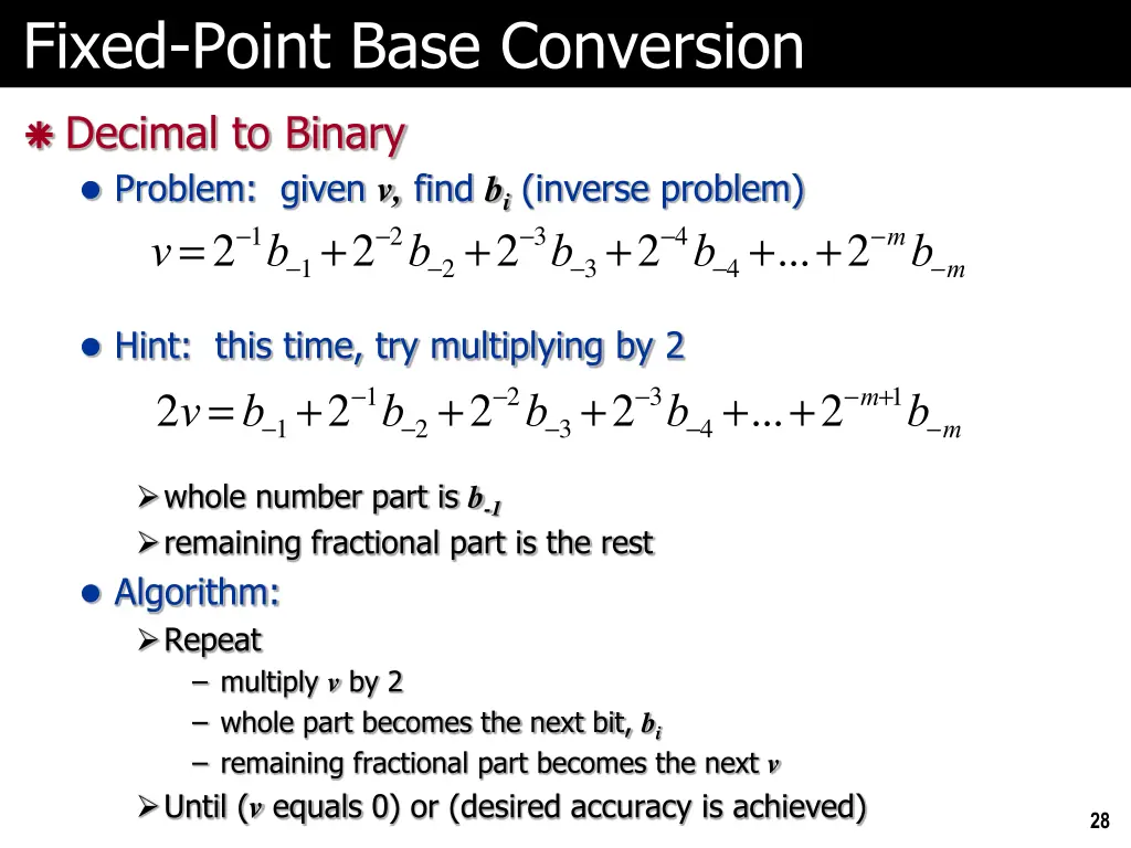 fixed point base conversion 1