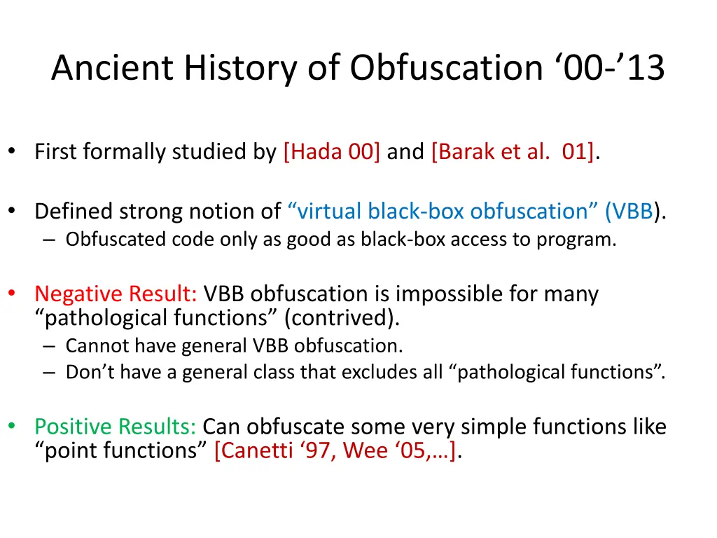 ancient history of obfuscation 00 13
